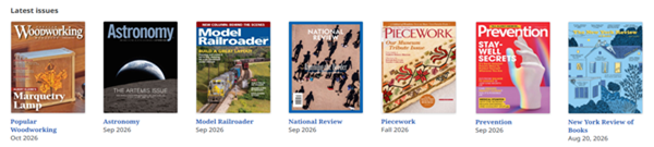 Popular Magazines available from Flipster