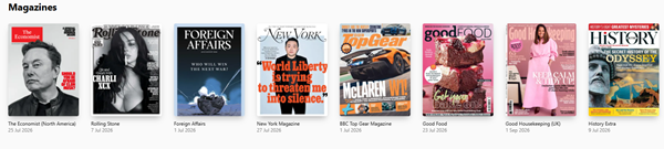 Magazines available from PressReader