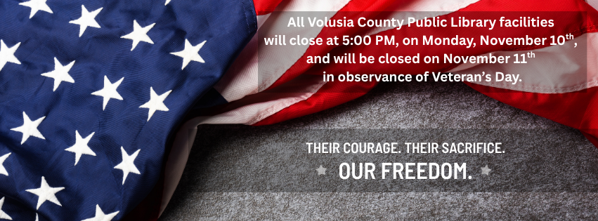 Closed on November 11 in Observance of Veterans Day